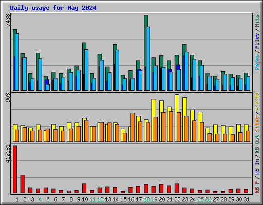 Daily usage for May 2024