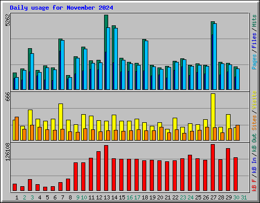 Daily usage for November 2024