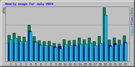 Hourly usage for July 2024