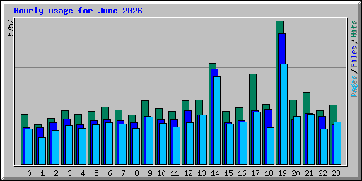 Hourly usage for June 2026